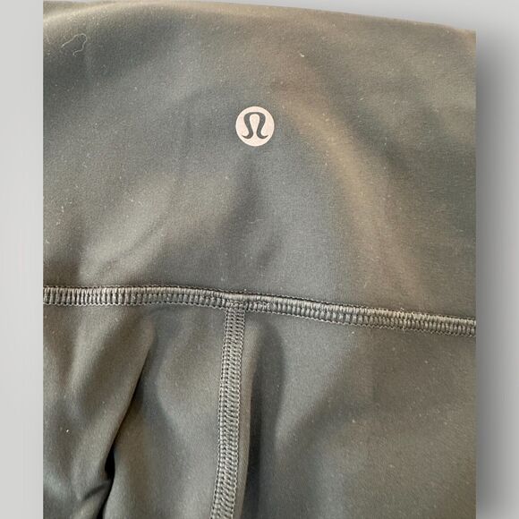 Lululemon Align HR Crop Leggings Women's 8 Tidewater Teal Blue Nulu Fabric - Picture 4 of 8